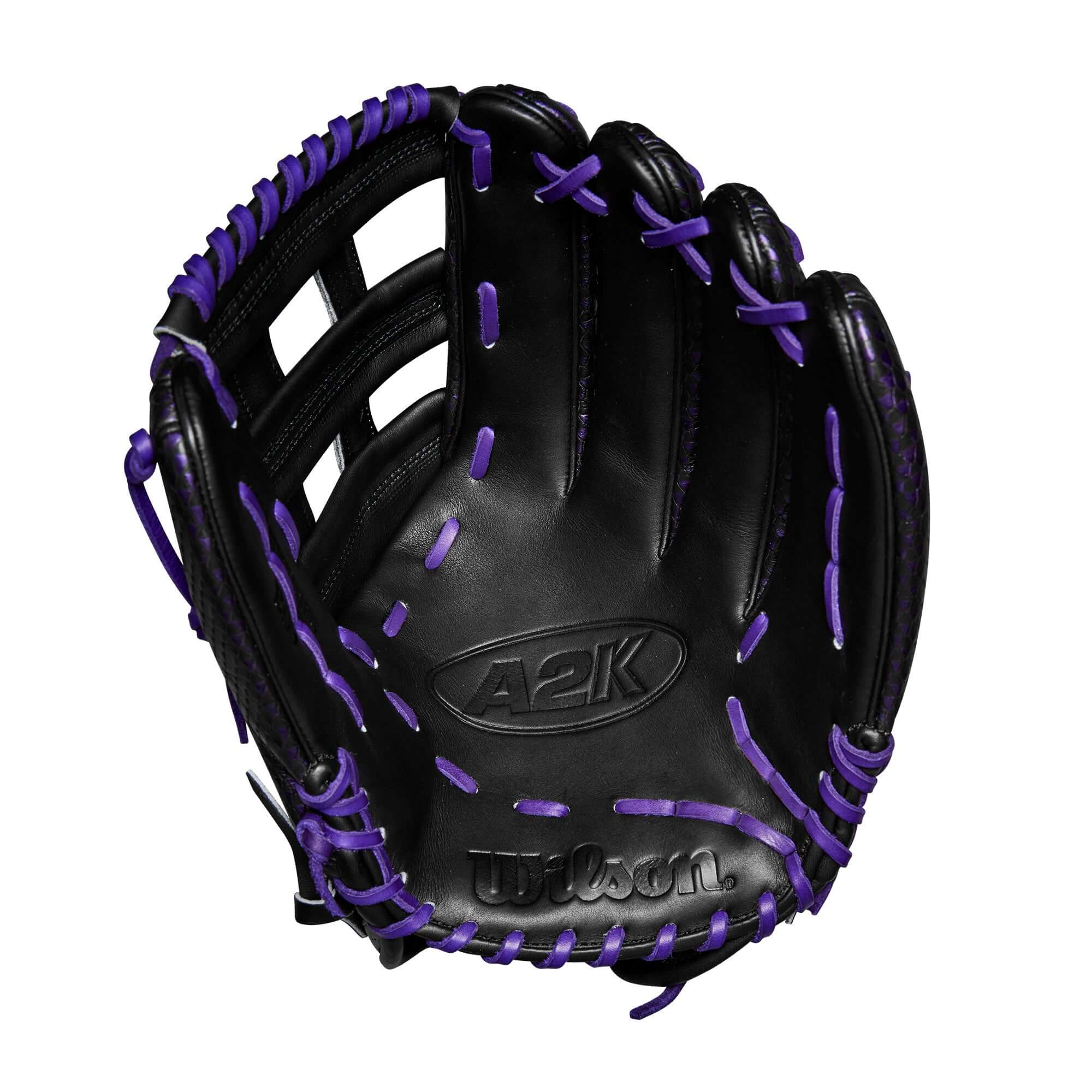 Wilson Summer 2025 Brenton Doyle A2K BD9 GM Outfield Baseball Glove Black/Purple/Yellow 12.75" - Image 3