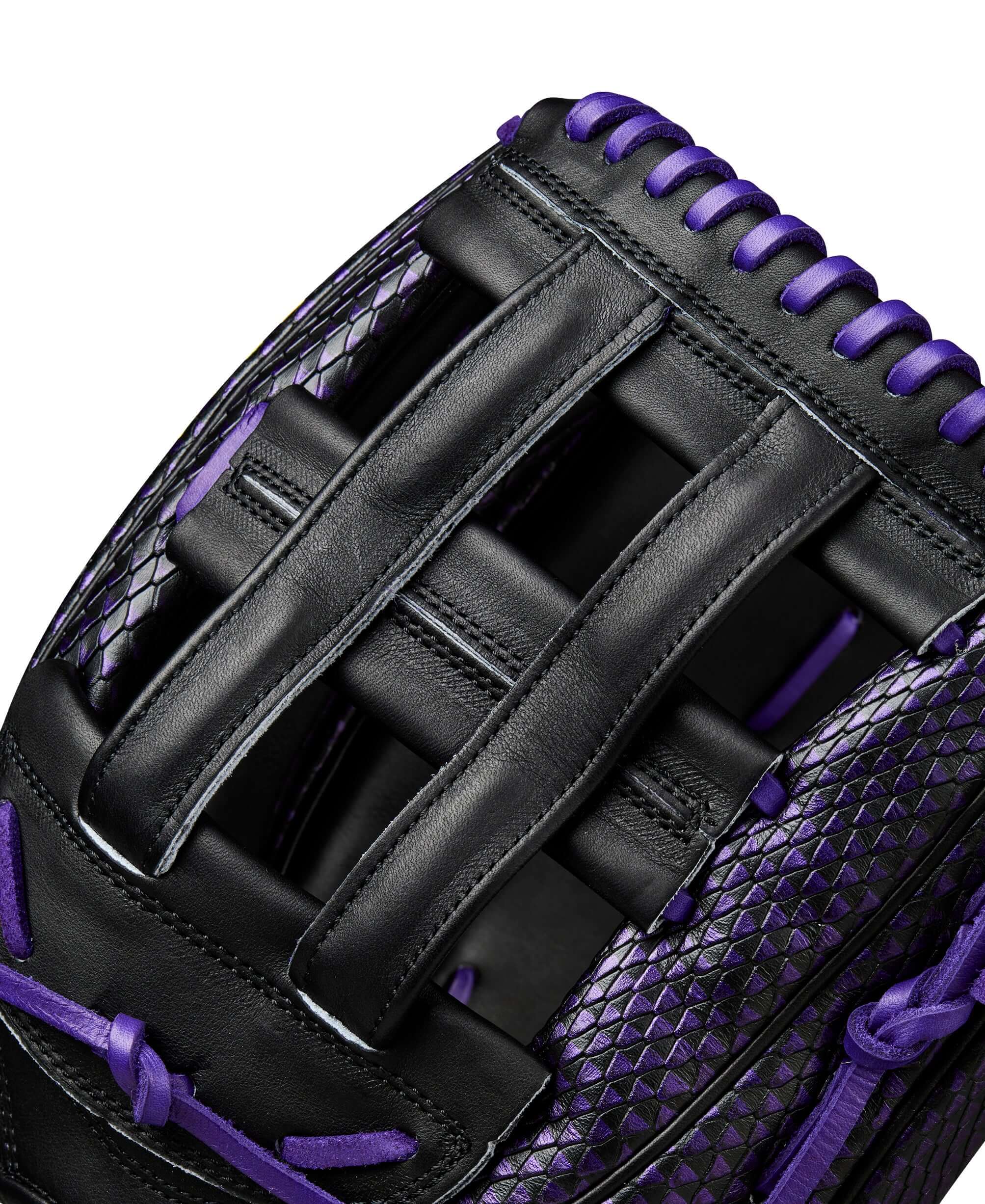 Wilson Summer 2025 Brenton Doyle A2K BD9 GM Outfield Baseball Glove Black/Purple/Yellow 12.75" - Image 7