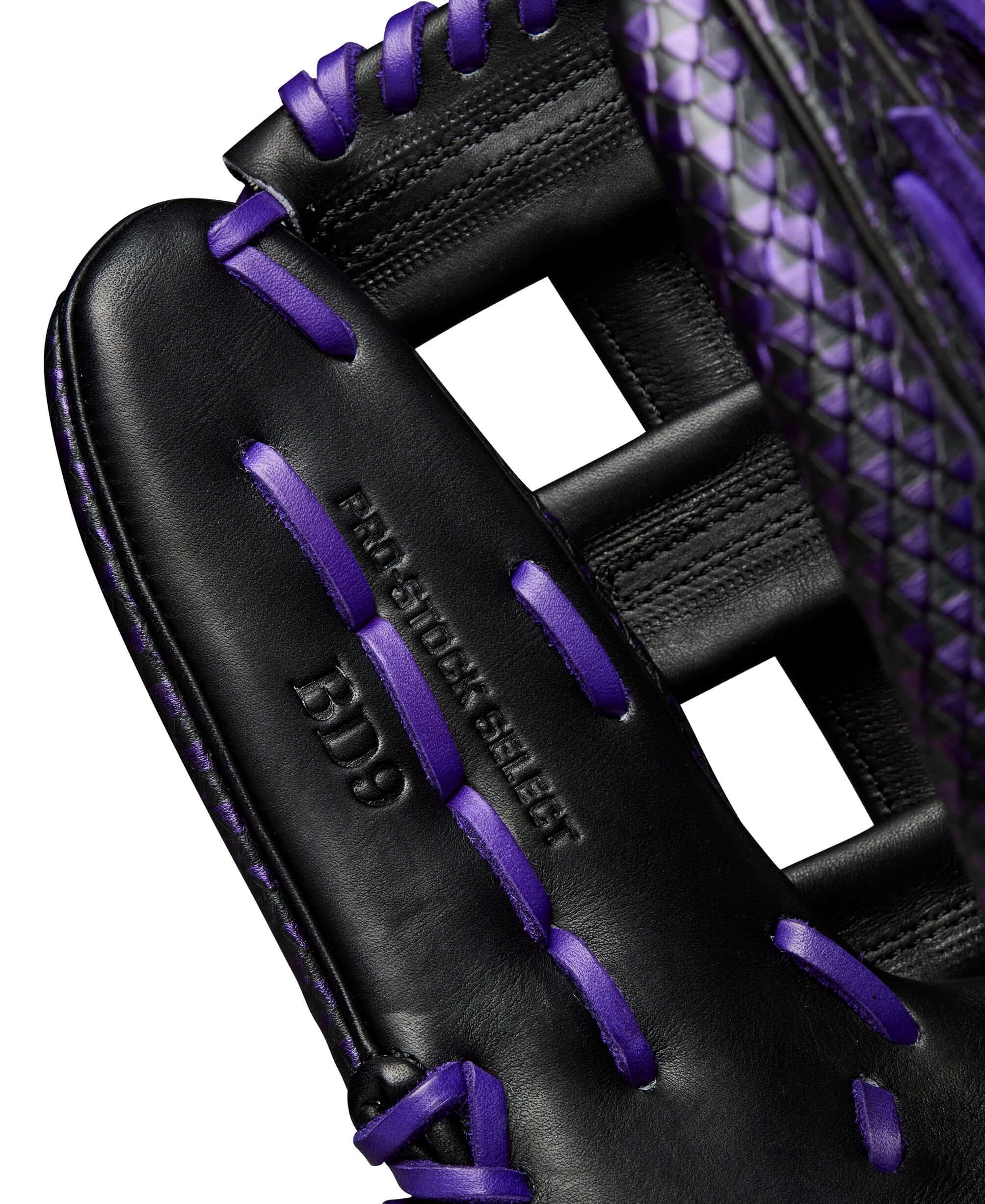 Wilson Summer 2025 Brenton Doyle A2K BD9 GM Outfield Baseball Glove Purple / Black / Yellow 12.75" LHT - Image 6