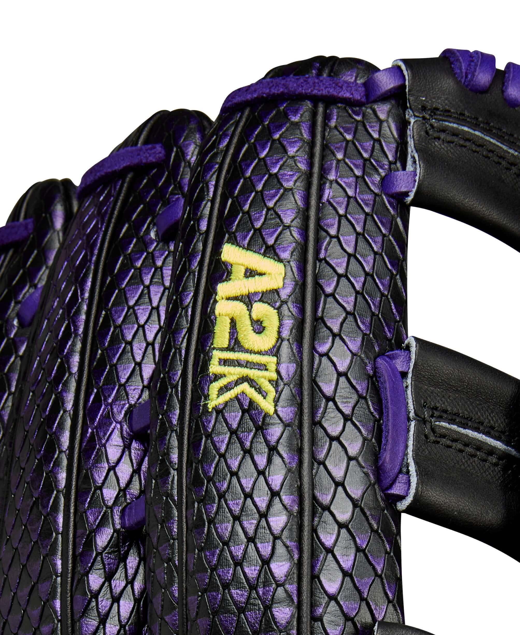 Wilson Summer 2025 Brenton Doyle A2K BD9 GM Outfield Baseball Glove Purple / Black / Yellow 12.75" LHT - Image 7