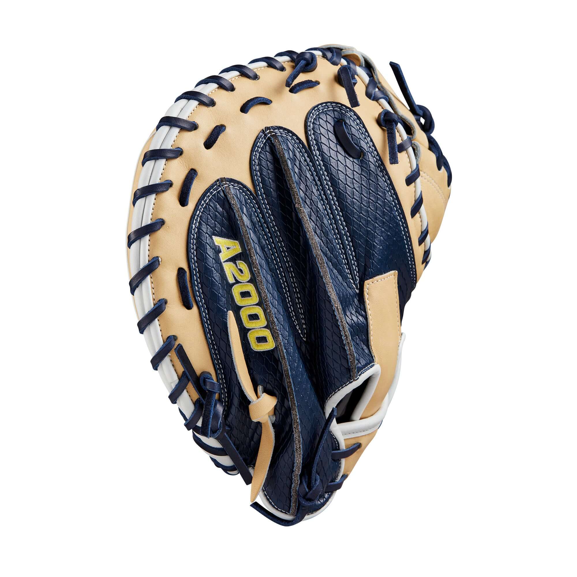 Wilson Winter 2024 A2000 SA34SS Catcher's Mitt Blonde/Navy 34" - Image 4