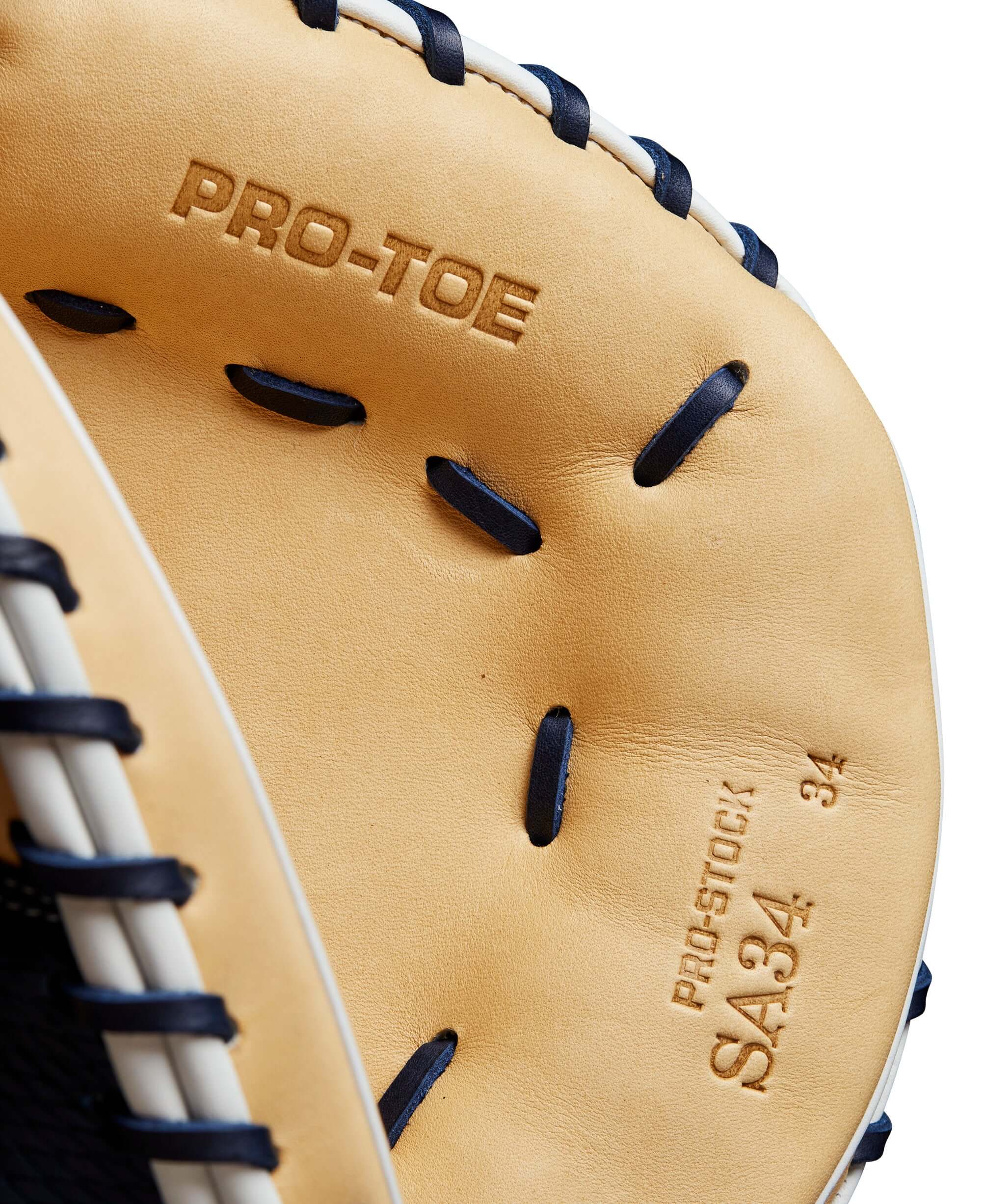 Wilson Winter 2024 A2000 SA34SS Catcher's Mitt Blonde/Navy 34" - Image 7