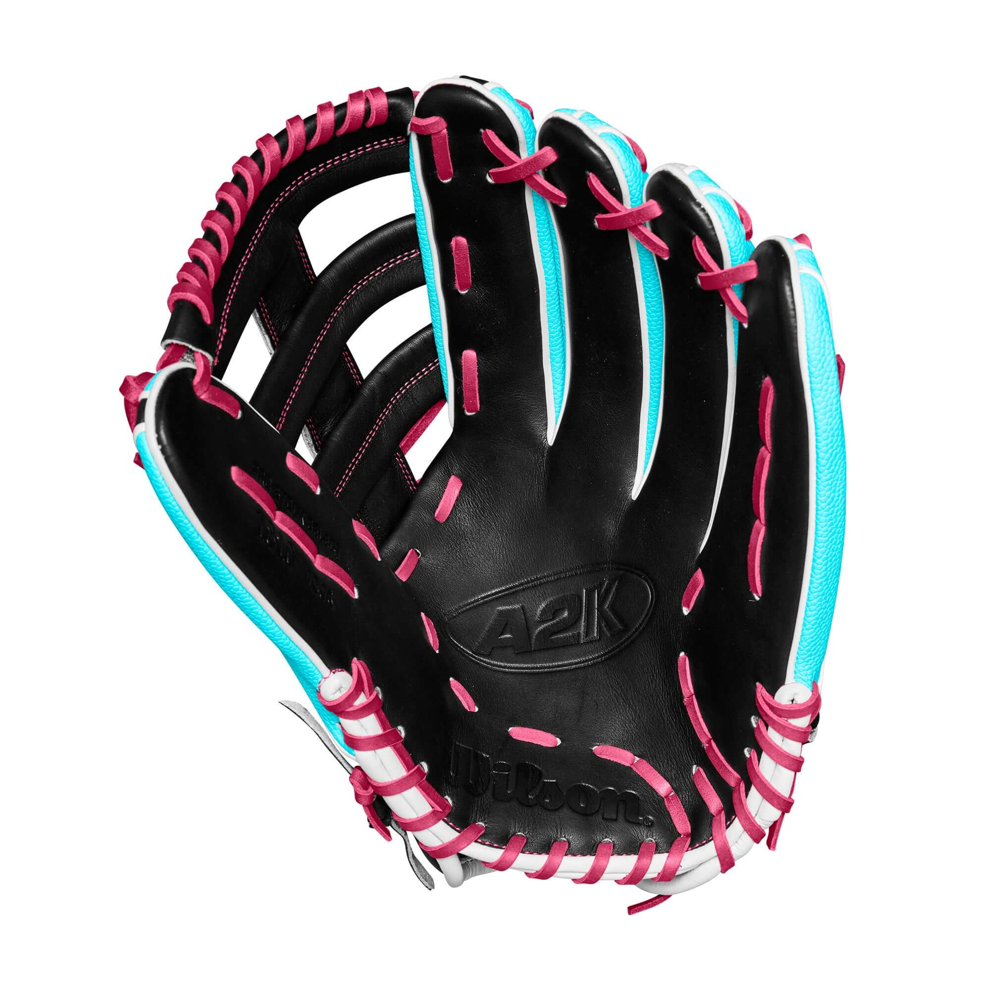 Wilson Winter 2024 A2K 1810SS Seafoam/Black/Flamingo 12.75" - Image 2