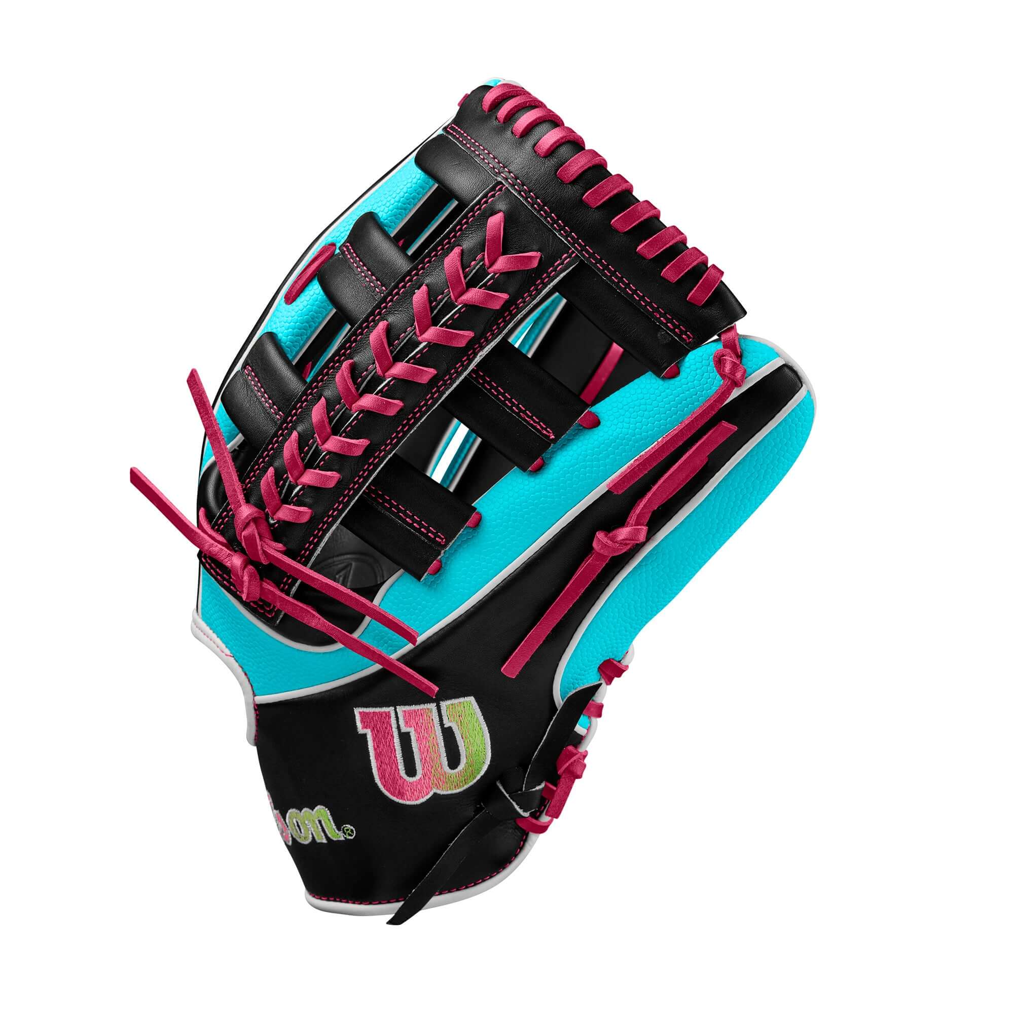 Wilson Winter 2024 A2K 1810SS Seafoam/Black/Flamingo 12.75" - Image 3